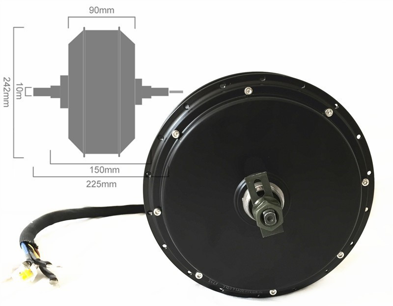 NBpower QS205 50H V3 72V 5000W - 72V 5000W Hub Motor Kit recensie en prijs
