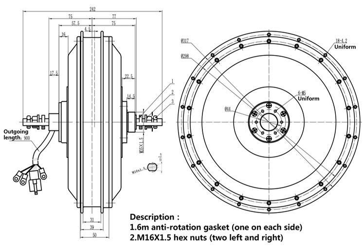 QS 273 V3 72V 8000W E-bike kit - 72V 5000W Hub Motor Kit recensie en prijs