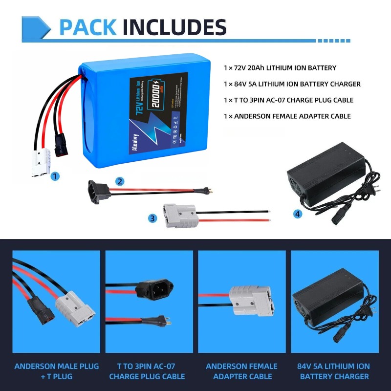72V Batterij 20S4P 20AH 20S6P  - Electric Bicycle Battery 72V 30Ah recensie en prijs